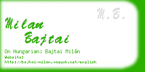 milan bajtai business card